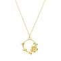 Dije Mujer Plata 925 Mensaje Amor Aro Flor Hojas Dorado - Tanya Moss