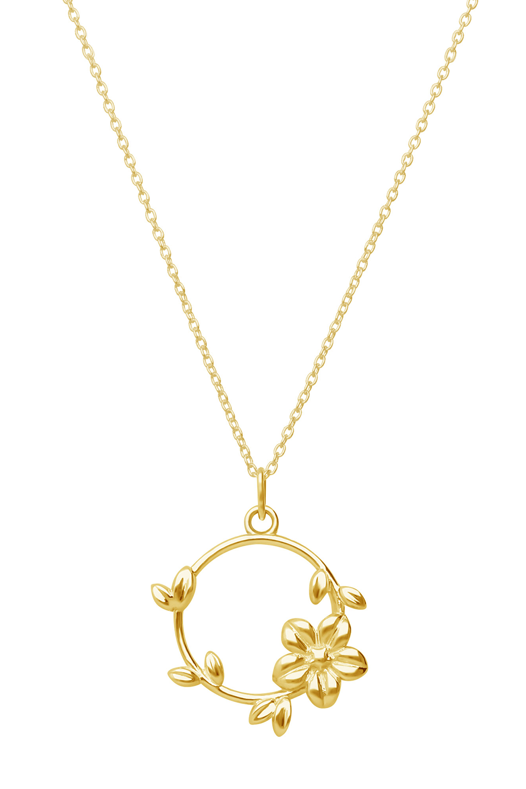 Dije Mujer Plata 925 Mensaje Amor Aro Flor Hojas Dorado