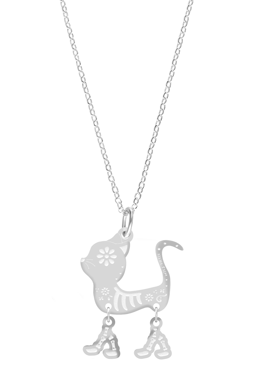 Dije Mujer Plata 925 Dia Muertos Gato Movil - Tanya Moss