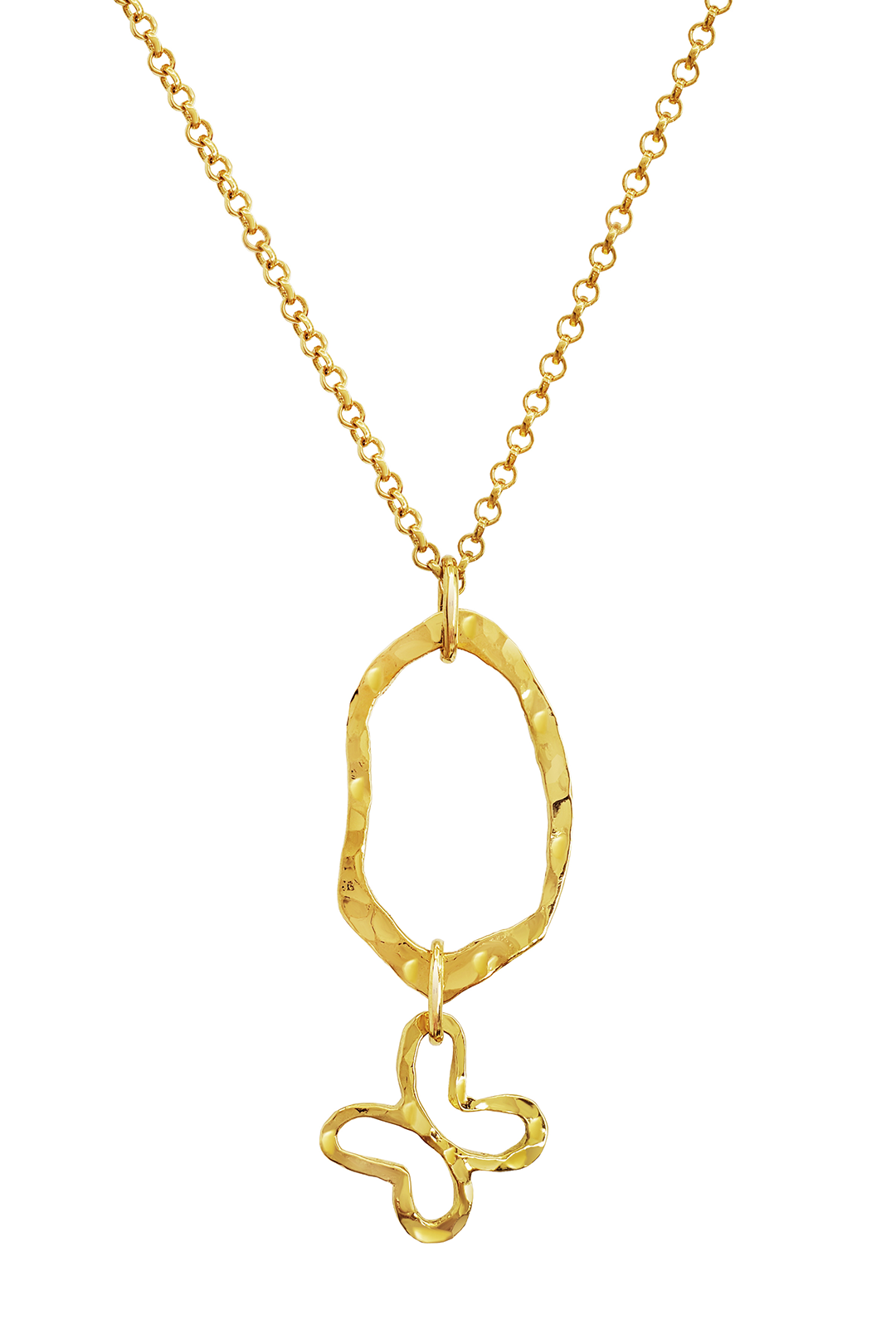 Dije Mujer Plata 925 Liberty Eslabon Mariposa Dorado - Tanya Moss