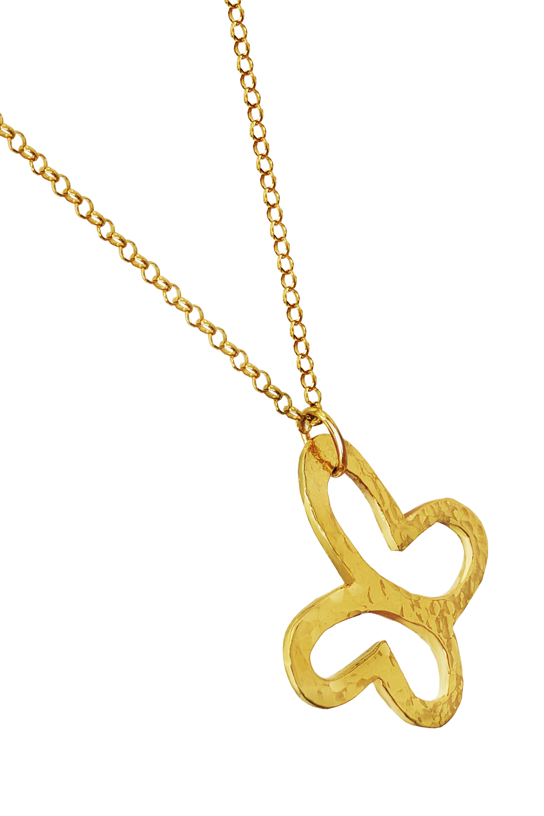 Dije Mujer Plata 925 Liberty Mariposa Grande Dorado