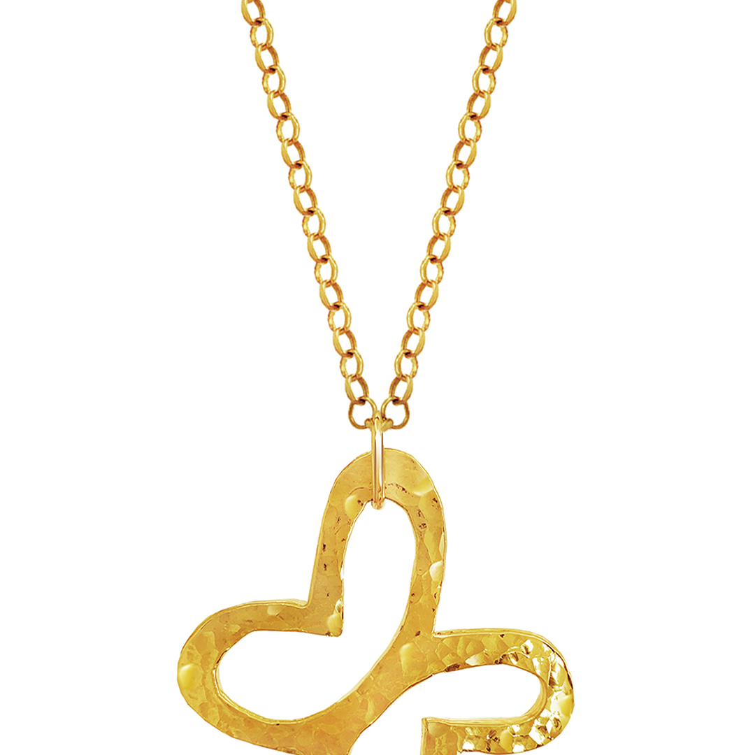 Dije Mujer Plata 925 Liberty Mariposa Grande Dorado