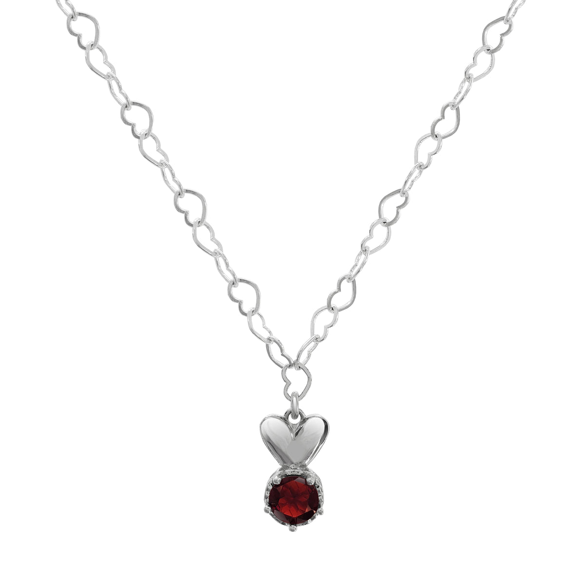 Dije Mujer Plata 925 Amoret Corazon Granate
