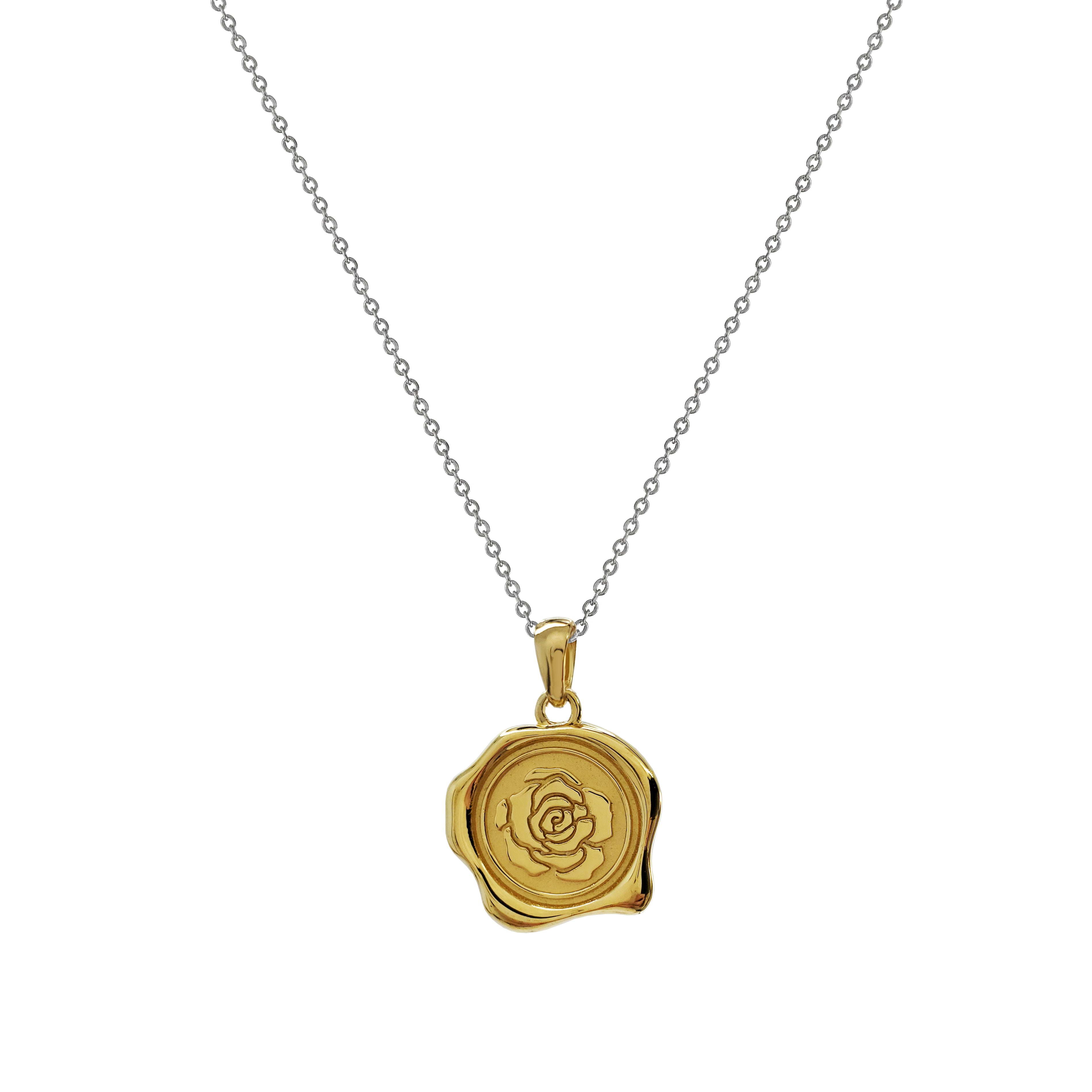 Dije Mujer Plata 925 Sellos Orosa Dorado Cadena Plata - Tanya Moss