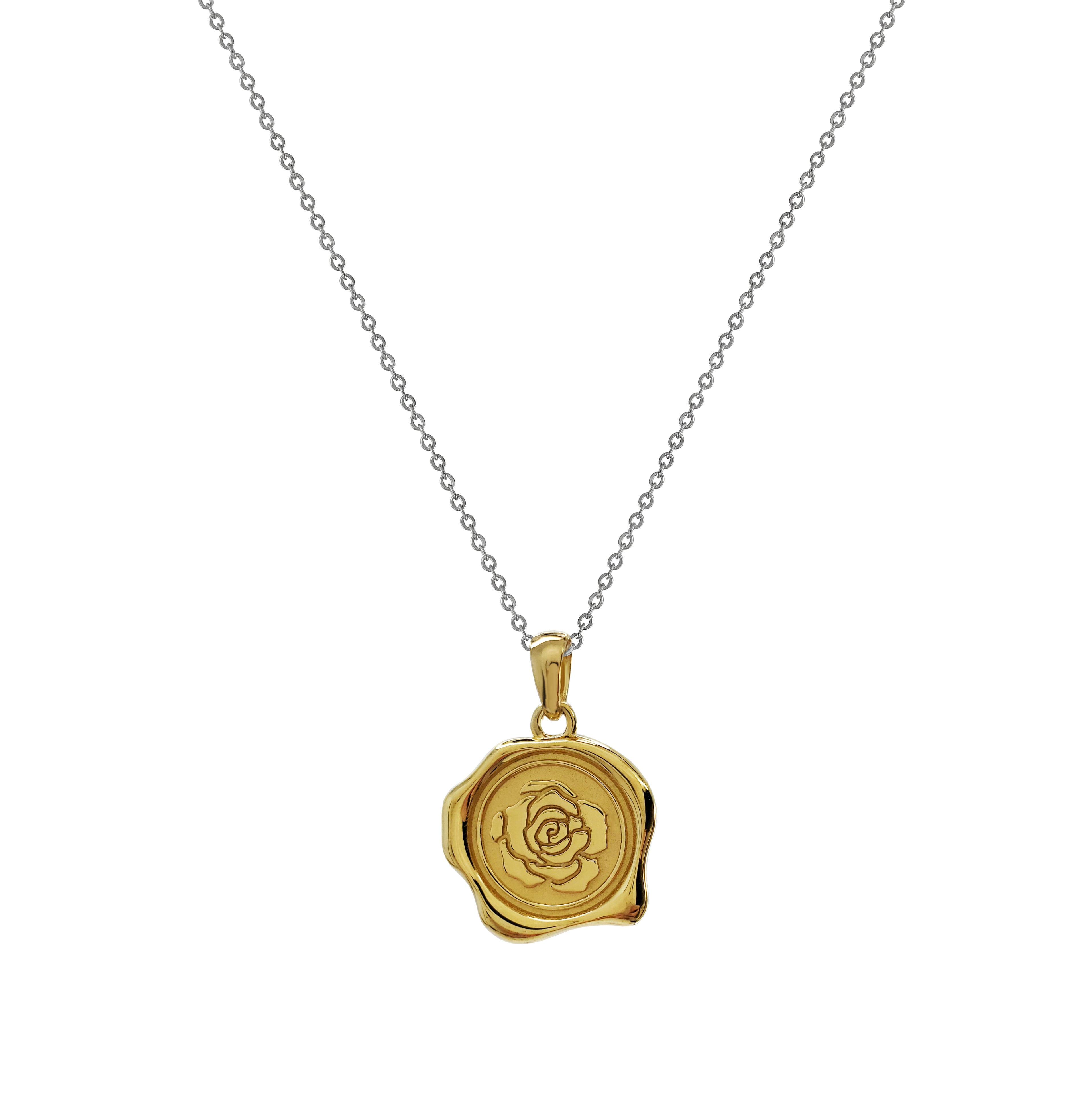 Dije Mujer Plata 925 Sellos Orosa Dorado Cadena Plata - Tanya Moss