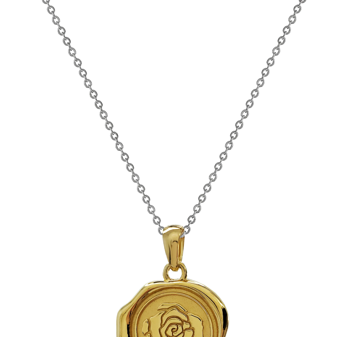 Dije Mujer Plata 925 Sellos Orosa Dorado Cadena Plata