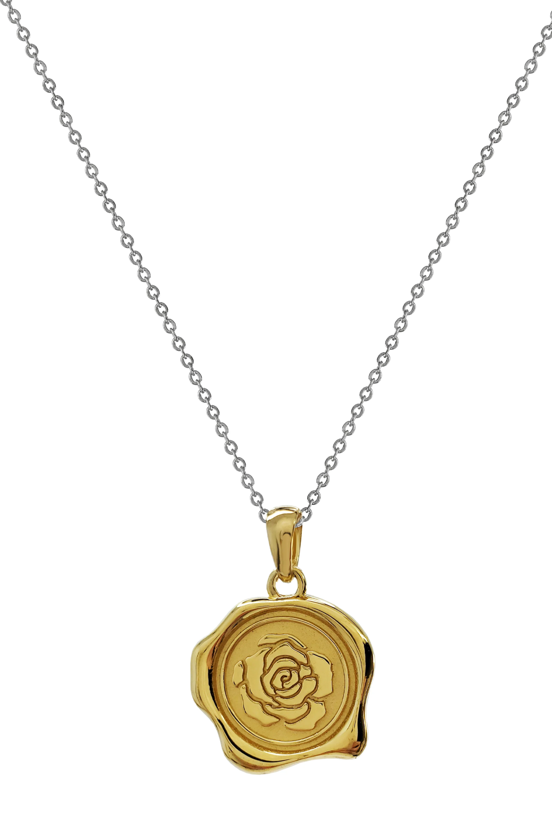Dije Mujer Plata 925 Sellos Orosa Dorado Cadena Plata
