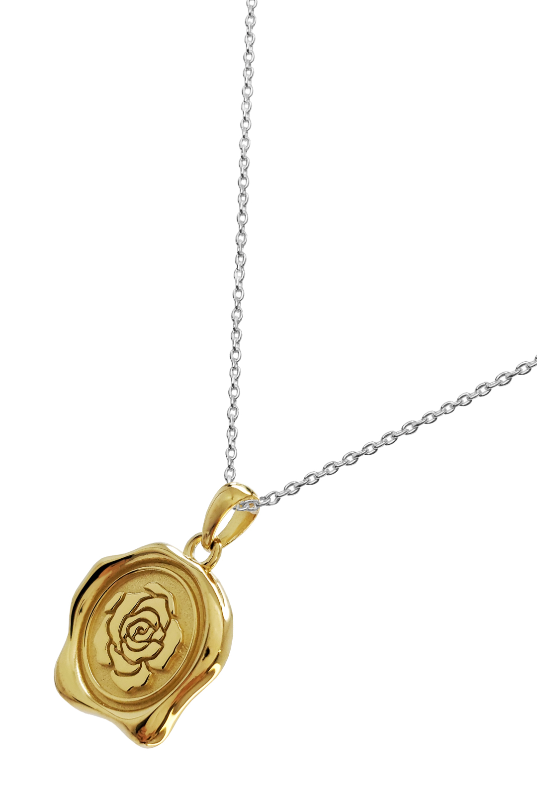 Dije Mujer Plata 925 Sellos Orosa Dorado Cadena Plata