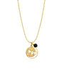 Dije Mujer Plata 925 Magia Luna Prosperidad Agata Negra Dorado - Tanya Moss