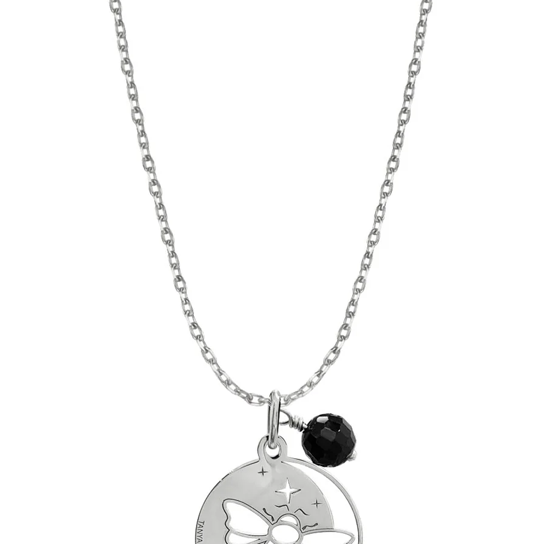Dije Mujer Plata 925 Magia Luna Prosperidad Agata Negra