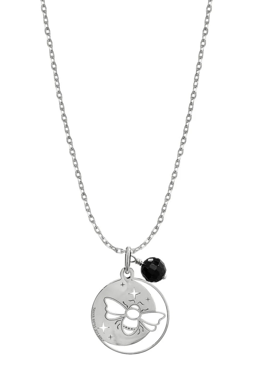 Dije Mujer Plata 925 Magia Luna Prosperidad Agata Negra