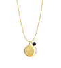 Dije Mujer Plata 925 Magia Luna Cosmos Agata Negra Dorado - Tanya Moss