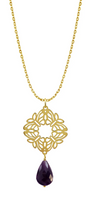Dije Mujer Plata 925 Encanto 4 Mariposas Amatista Baño de Oro
