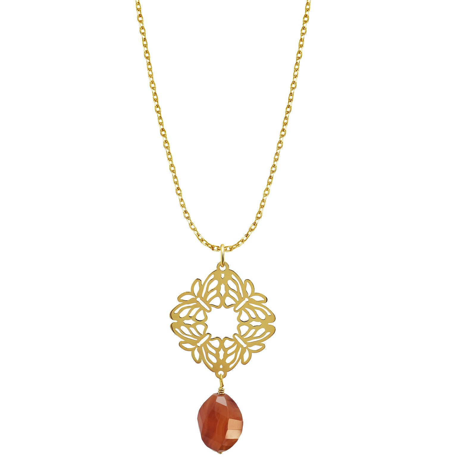 Dije Mujer Plata 925 Encanto 4 Mariposas Coralina Dorado - Tanya Moss