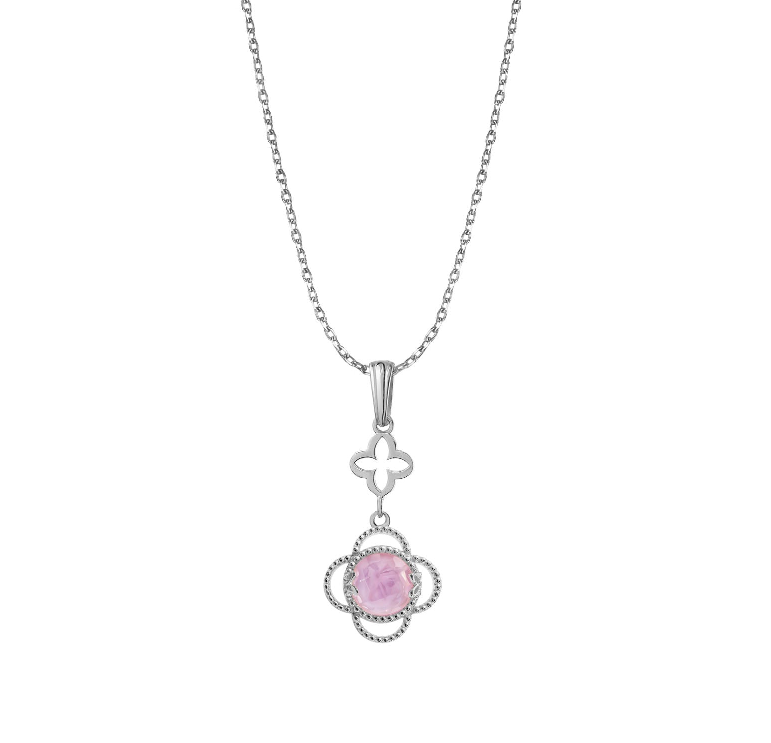 Dije Mujer Plata 925 Rose Mariposa Mop Cristal - Tanya Moss