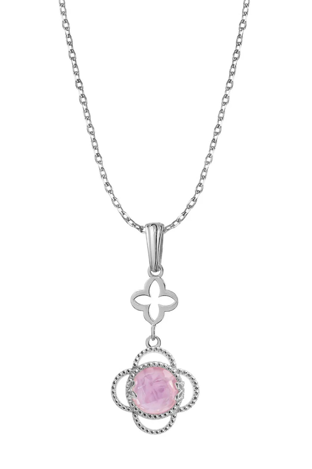 Dije Mujer Plata 925 Rose Mariposa Mop Cristal