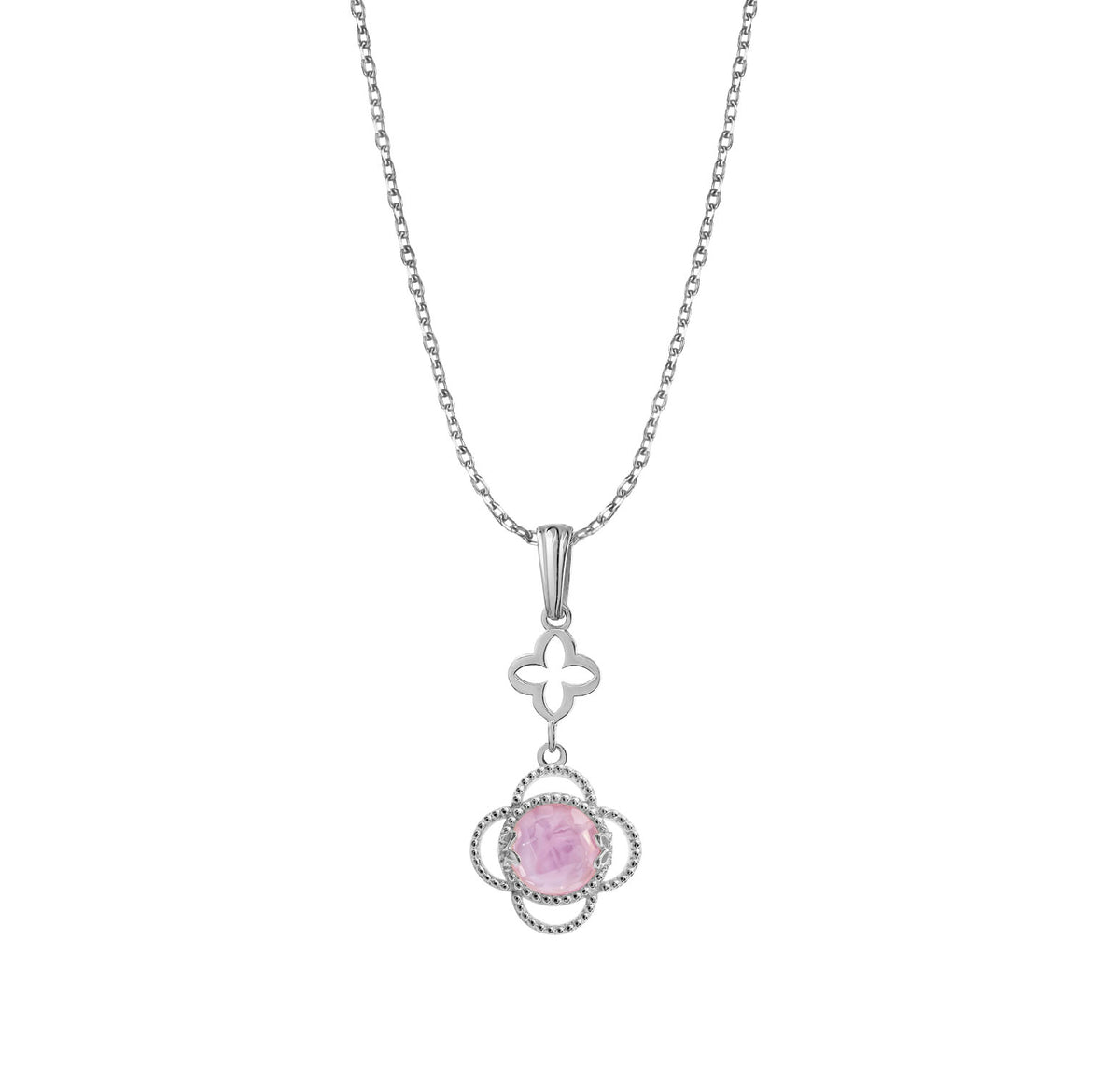 Dije Mujer Plata 925 Rose Mariposa Mop Cristal