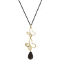 Dije Mujer Plata 925 Monarca Mariposa Cuarzo Ahumado Dorado - Tanya Moss