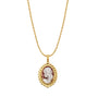 Dije Plata 925 Camafeo Mujer Rojo Dorado Grande - Tanya Moss
