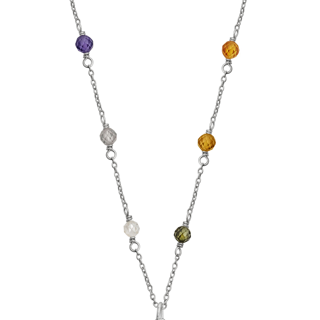 Dije Mujer Plata 925 Ecos Labios Circonia Multicolor - Tanya Moss