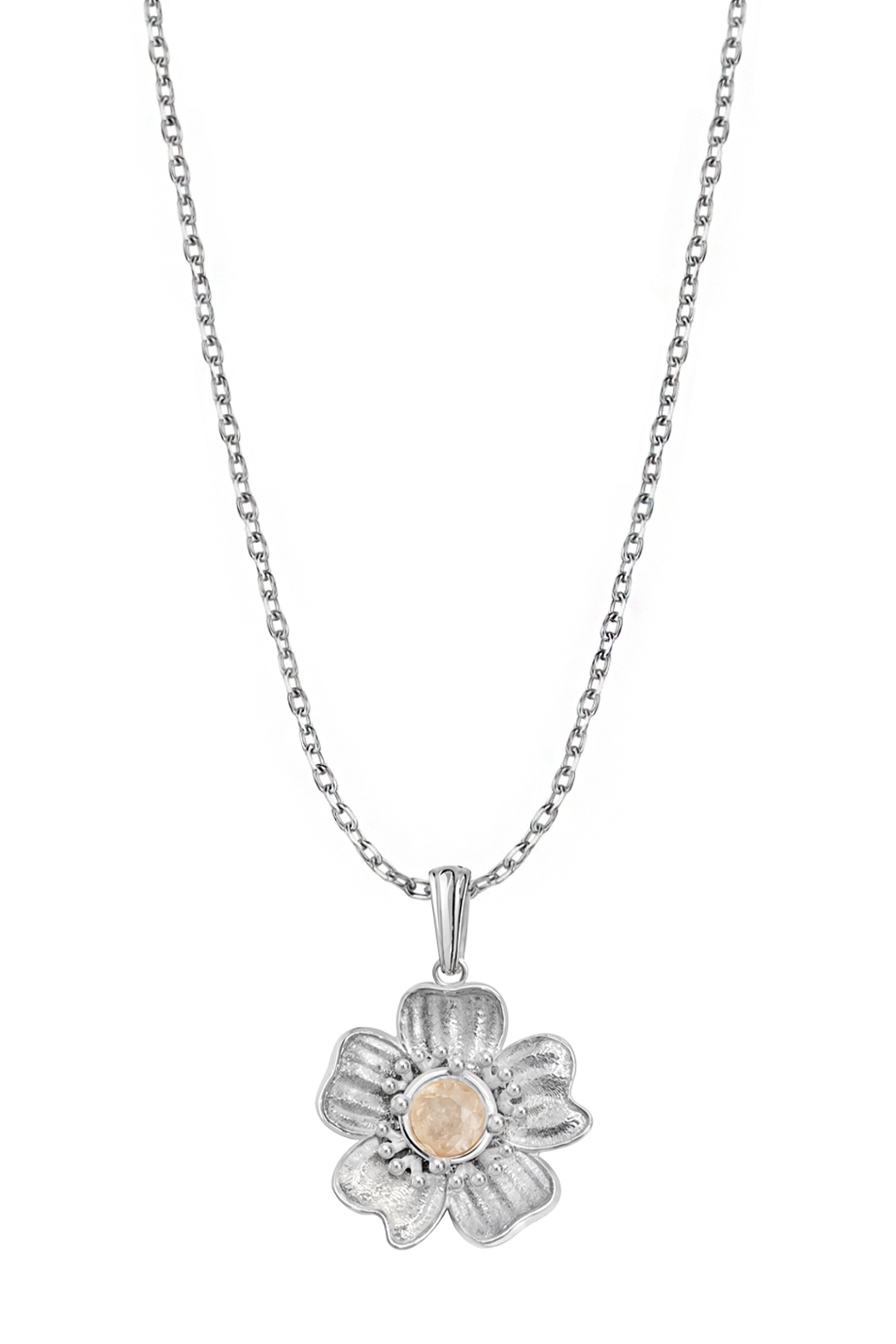 Dije Flor Pequeña Florecer con Topacio Champange - Tanya Moss