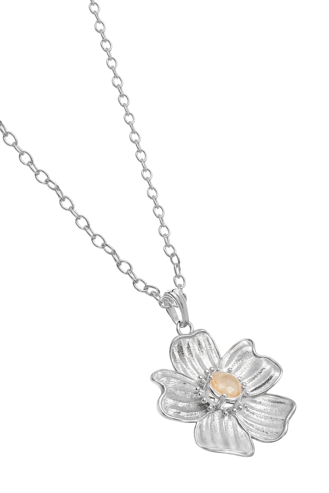 Dije Flor Grande Florecer con Topacio Champange - Tanya Moss