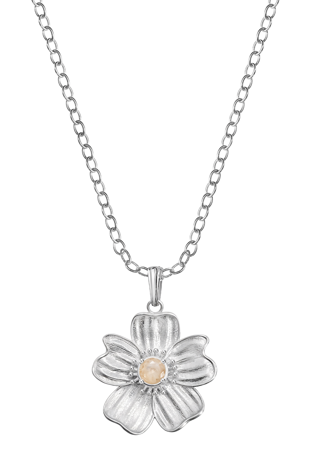 Dije Flor Grande Florecer con Topacio Champange - Tanya Moss