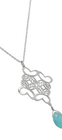 Dije Rombo Monarca Plata Con Calcedonia - Tanya Moss
