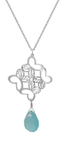 Dije Rombo Monarca Plata Con Calcedonia - Tanya Moss