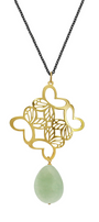 Dije Rombo Monarca Con Aventurina Dorado - Tanya Moss