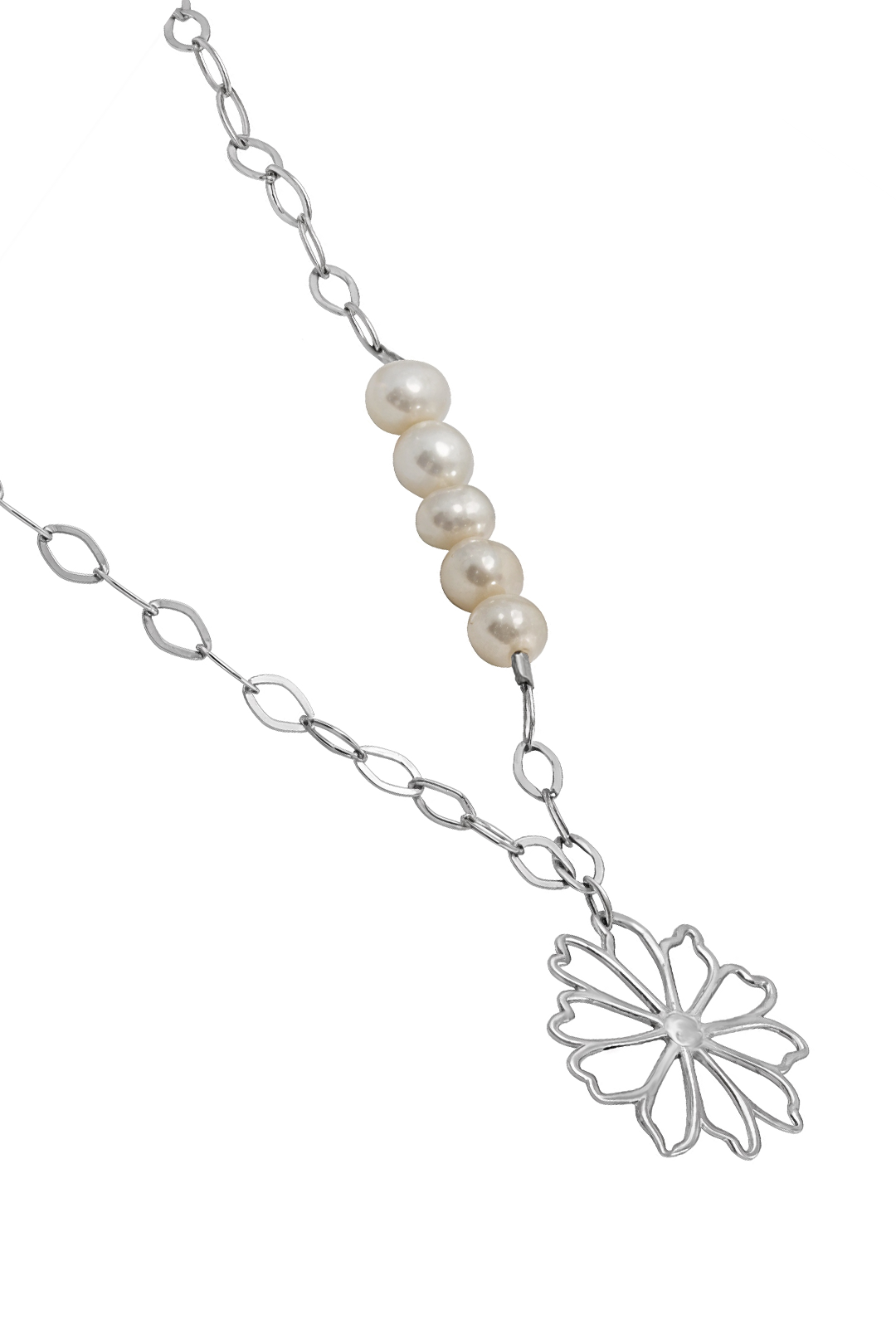 Dije Plata 925 Dalia Flor y Perlas - Tanya Moss