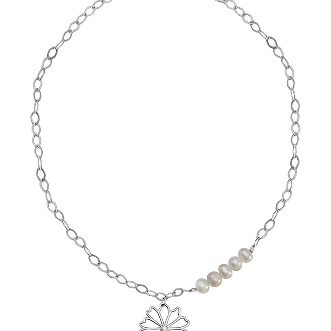 Dije Plata 925 Dalia Flor y Perlas - Tanya Moss