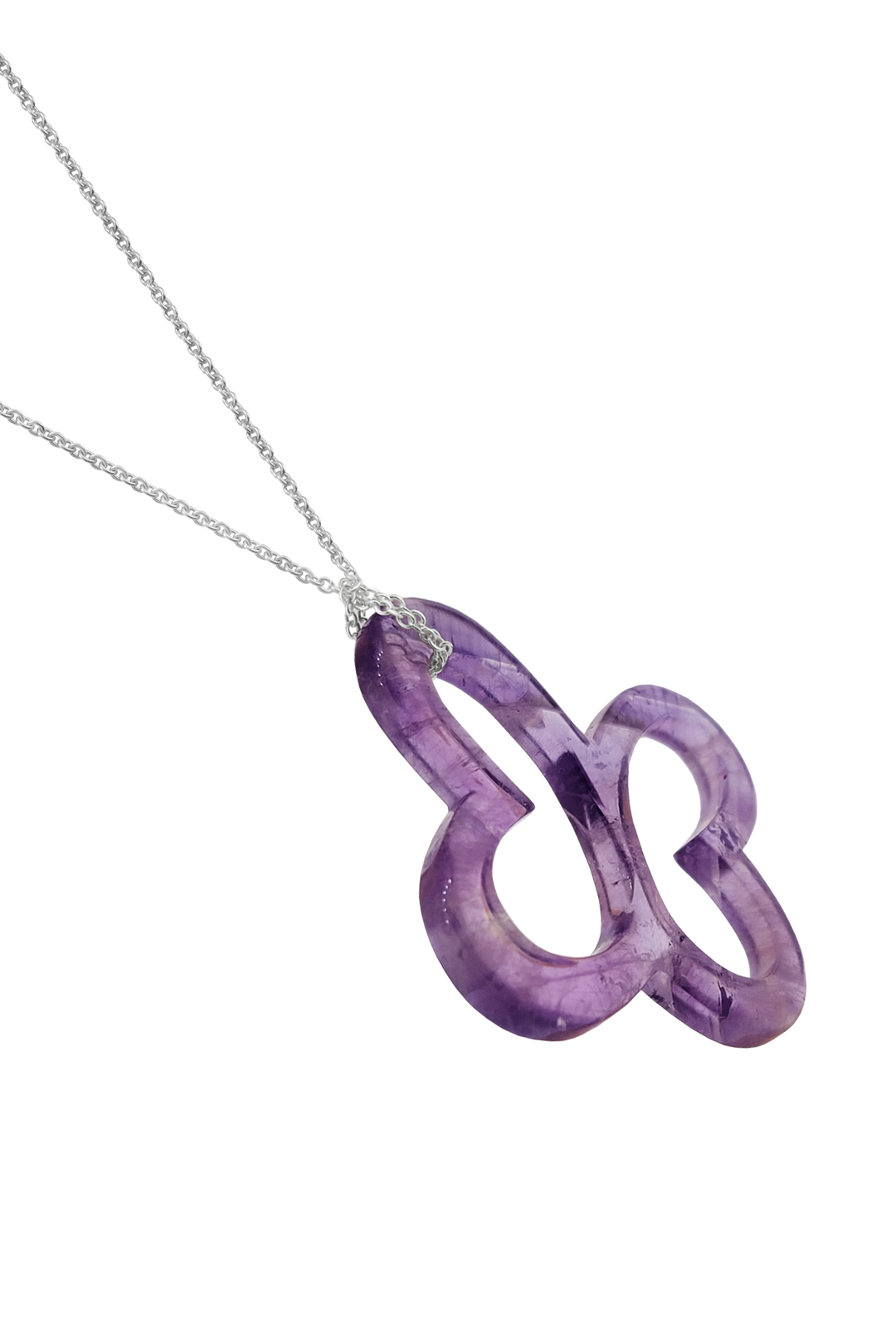 Dije Plata 925 Mariposas de Piedra Mariposa Amatista con Cadena