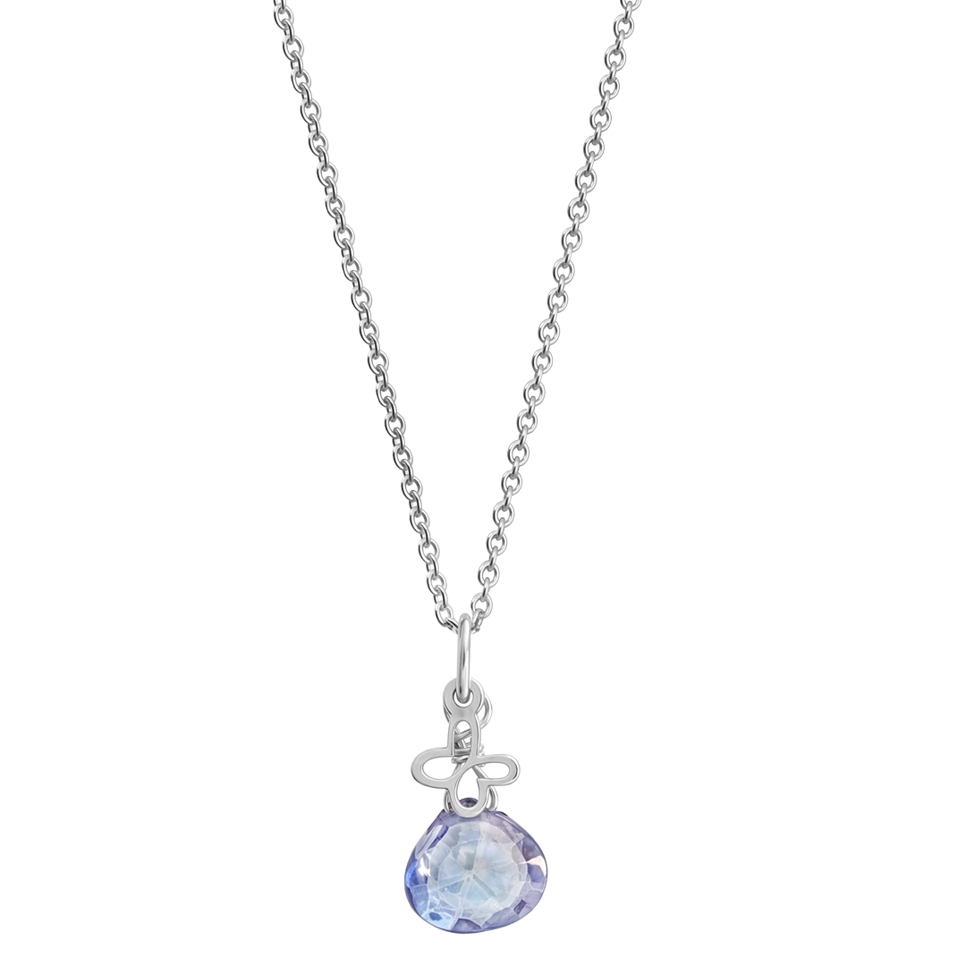 Dije Plata 925 Mini Mariposa Mariposa con Cuarzo Místico
