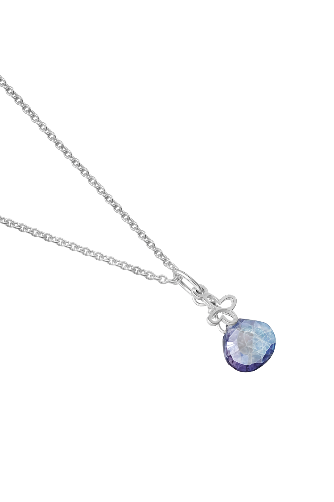 Dije Plata 925 Mini Mariposa Mariposa con Cuarzo Místico