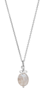 Dije Plata 925 Mini Mariposa Mariposa con Piedra Luna Durazno