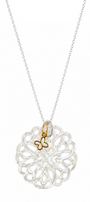 Dije Plata 925 Perlas 2026 MOP Flor y Mariposita Dorado