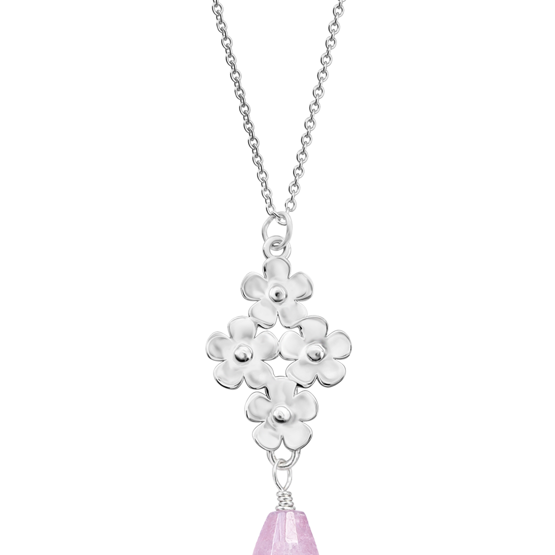 Dije Plata 925 Linda Flores con Amatista - Tanya Moss