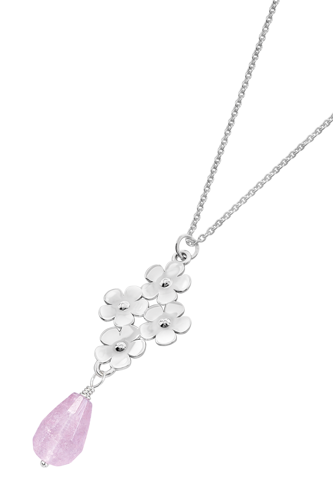 Dije Plata 925 Linda Flores con Amatista - Tanya Moss