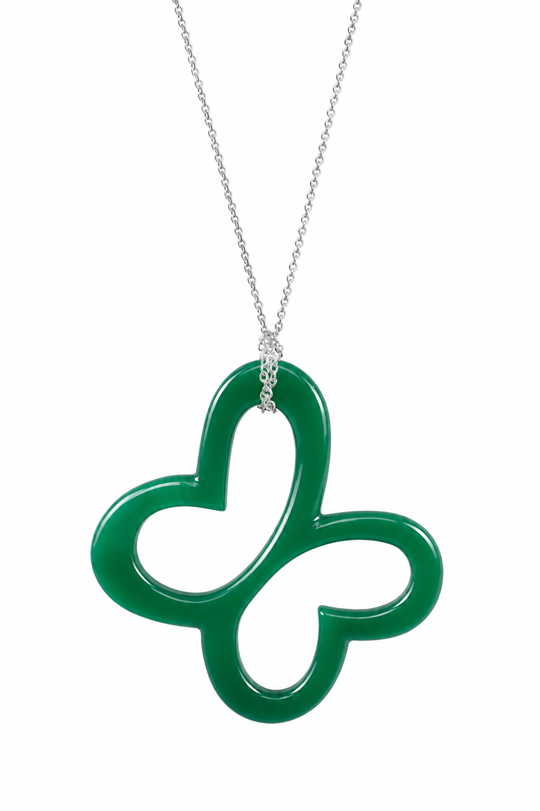 Dije Plata 925 Mariposas de Piedra Mariposa Agata Verde