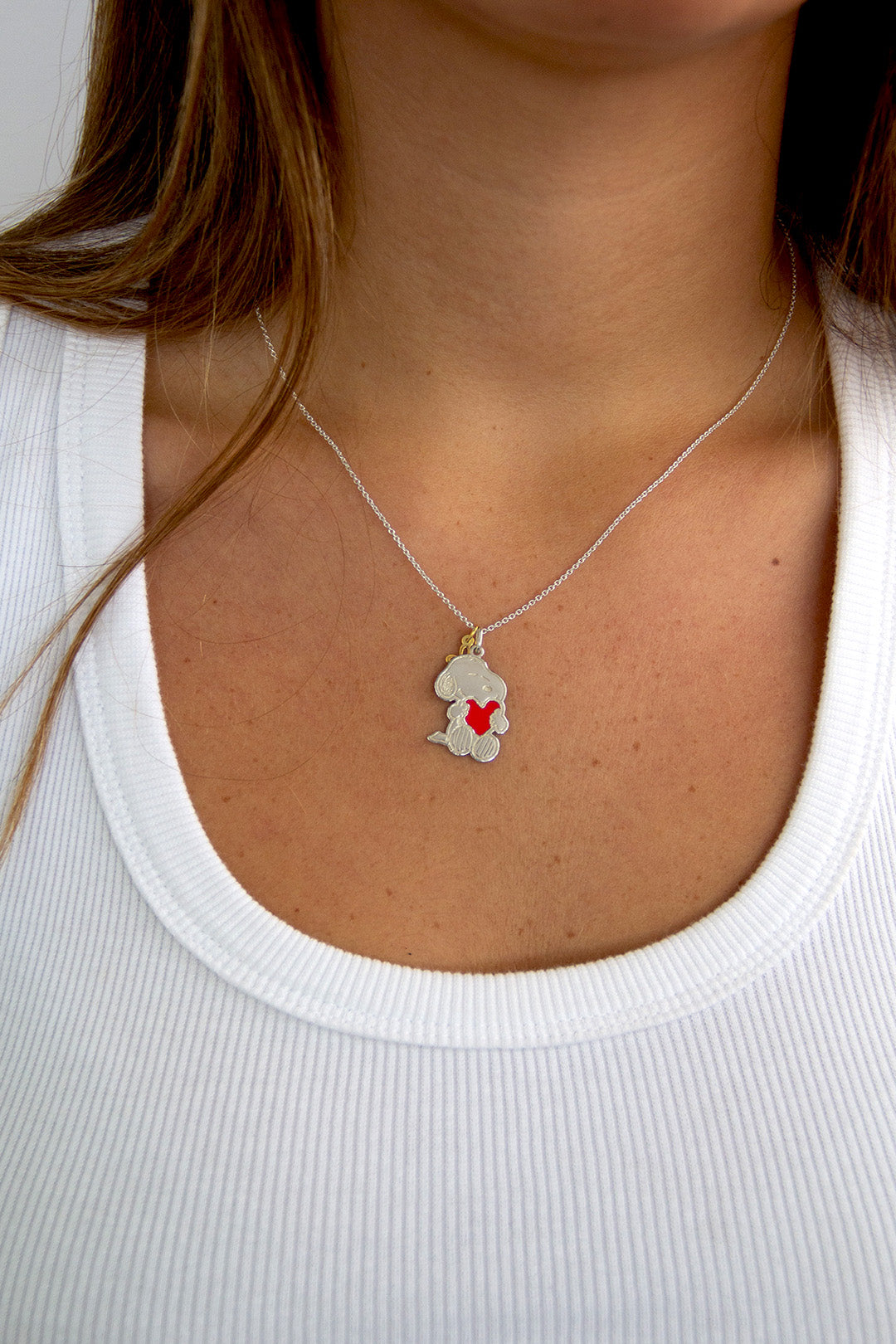 Dije Snoopy Corazón Y Mariposa