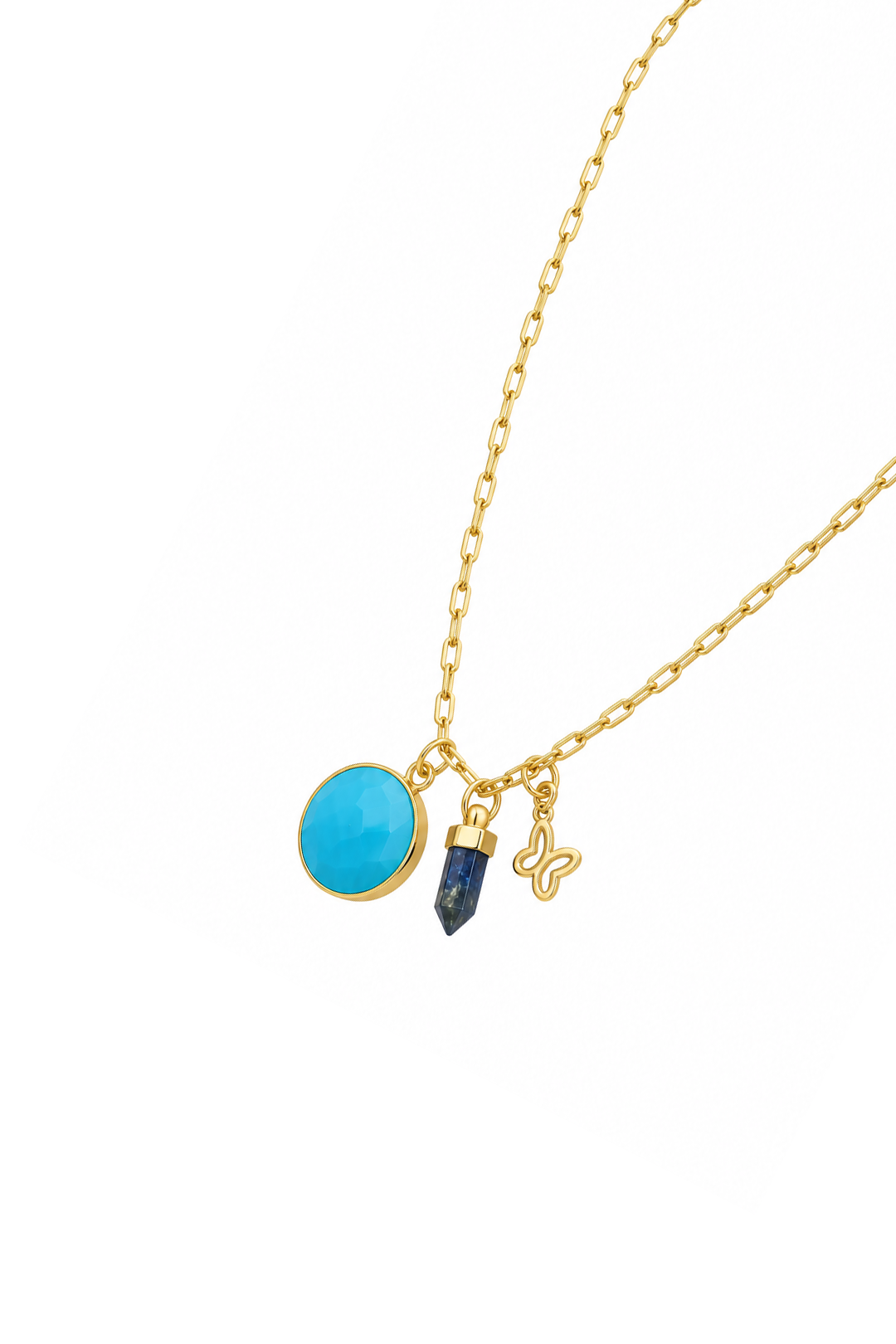 Dije Icónica 3 Charms piedra y Mariposa