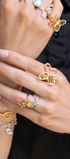 Anillo Plata 925 Esenciales Mariposa Monarca Dorado - Tanya Moss
