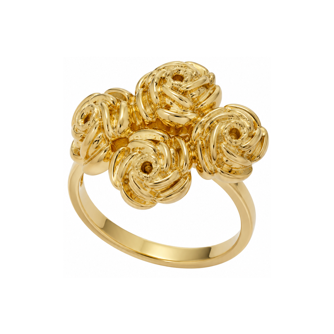 Anillo Bouquet Multirosas de Plata con Baño de Oro - Tanya Moss