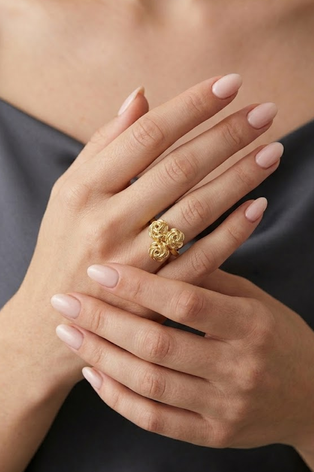 Anillo Bouquet Multirosas de Plata con Baño de Oro - Tanya Moss