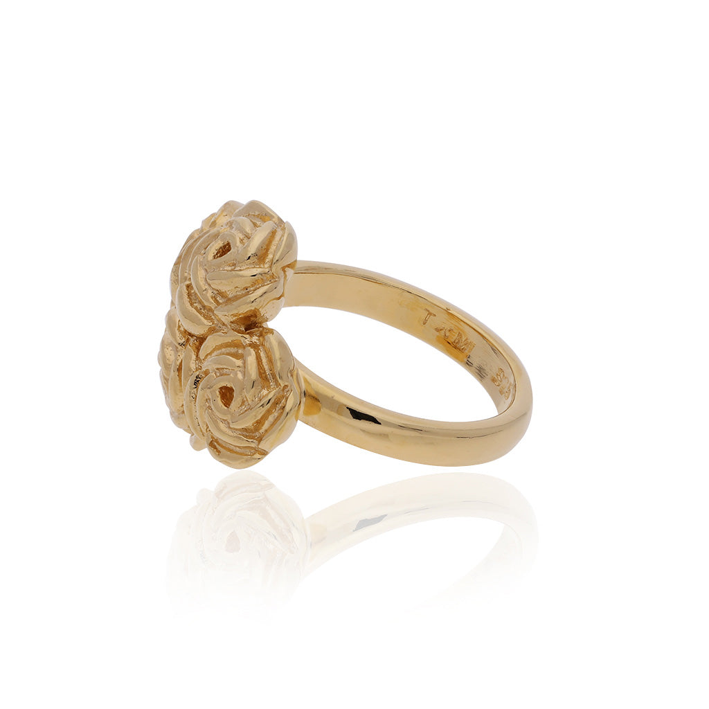 Anillo Bouquet Multirosas Dorada Talla 7