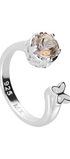 Anillo Plata 925 Valeska Topacio Misty Rose - Tanya Moss