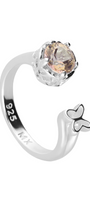 Anillo Plata 925 Valeska Topacio Misty Rose - Tanya Moss