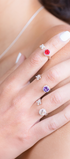 Anillo Plata 925 Valeska Topacio Misty Rose - Tanya Moss