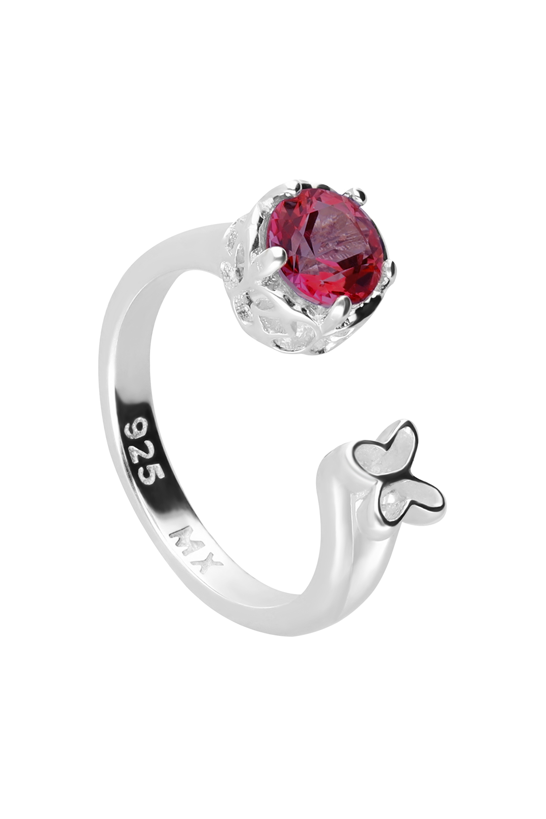 Anillo Mariposa Valeska Con Topacio Blazing Red - Tanya Moss